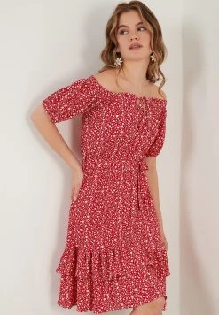 LELA Vestido Informal - Red, Mujer -LELA Ventas 2024 65516a173d7b496696652f660eadc4eb