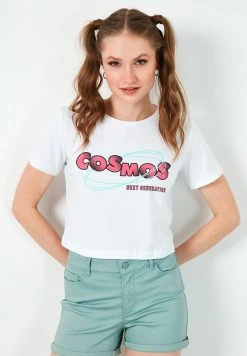 LELA Camiseta Estampada - White , Mujer