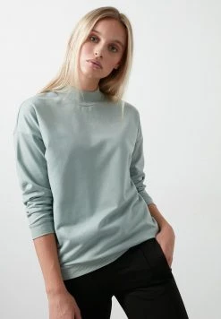 LELA HIGH COLLAR BASIC SWEATSHIRT - Sudadera - Almond Green, Mujer
