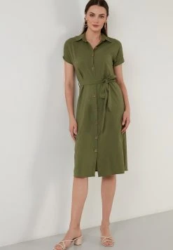 LELA REGULAR FIT DRESS 6235243 - Vestido Camisero - Khaki , Mujer