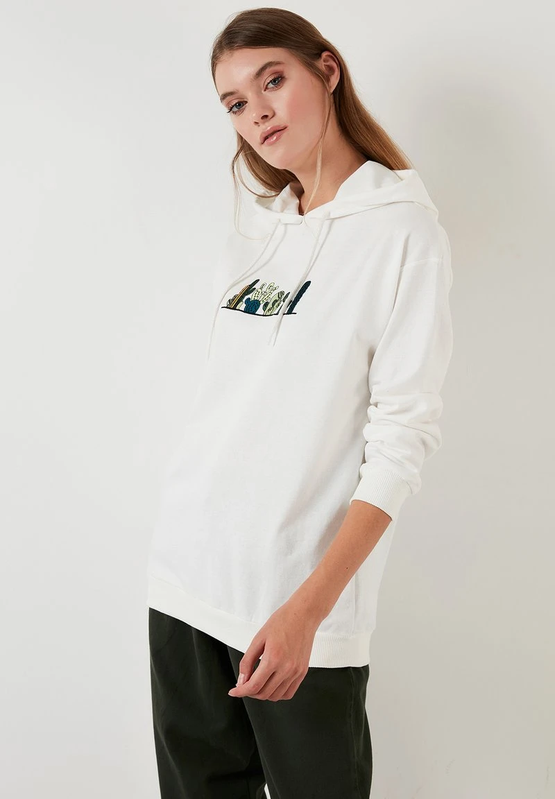 LELA HOODED REGULAR FIT - Jersey Con Capucha - Ecru , Mujer 2 LELA HOODED REGULAR FIT - Jersey Con Capucha - Ecru , Mujer - Imagen 2