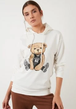 LELA Jersey Con Capucha - Ecru, Mujer