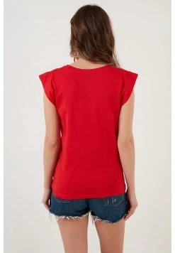 LELA Camiseta Básica - Red , Mujer -LELA Ventas 2024 6dbd9952cfaa463eb198b12101ffd072