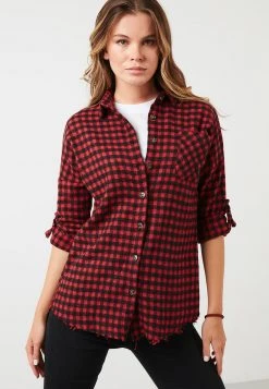 LELA Camisa - Red , Mujer