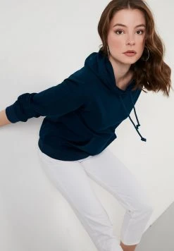 LELA BACK PRINT - Jersey Con Capucha - Indigo , Mujer -LELA Ventas 2024 71116194cb77434f9e95dac0015d2063