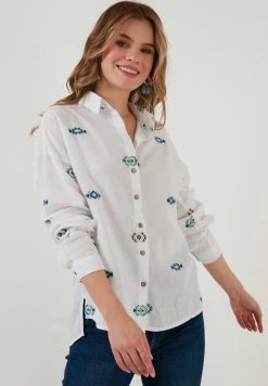 LELA REGULAR FIT - Camisa - White , Mujer