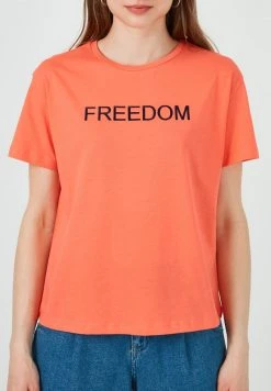 LELA Camiseta Estampada - Vermilion, Mujer