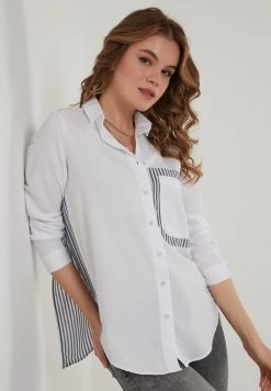 LELA REGULAR FIT - Camisa - White, Mujer -LELA Ventas 2024 736ad422cee640ffb73ac8701146dd61