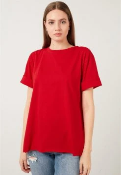 LELA Camiseta Básica - Red, Mujer