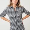 LELA Camisa - Navy Blue , Mujer