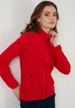 LELA HIGH COLLAR ZIPPER - Forro Polar - Red , Mujer -LELA Ventas 2024 78dc18658e8e462bbb746888e9ac081f