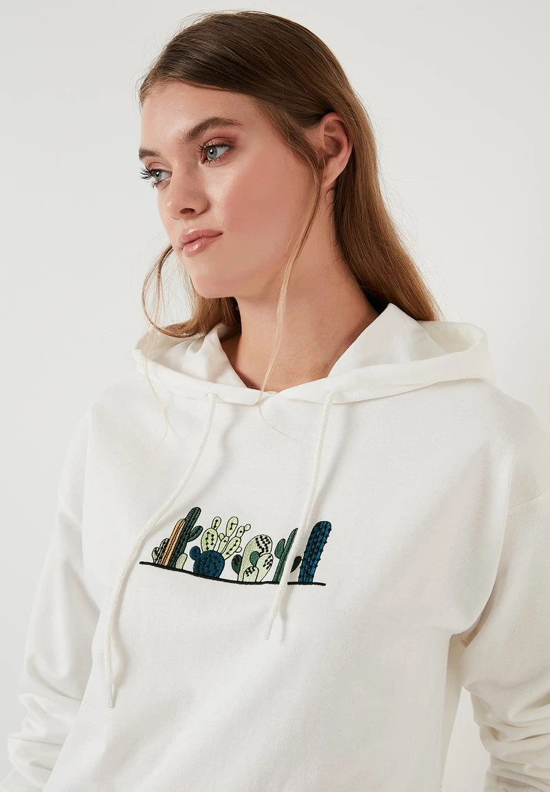 LELA HOODED REGULAR FIT - Jersey Con Capucha - Ecru , Mujer 4 LELA HOODED REGULAR FIT - Jersey Con Capucha - Ecru , Mujer - Imagen 4