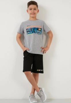 LELA REGULAR FIT SET - Shorts - Grey Melange, Niños