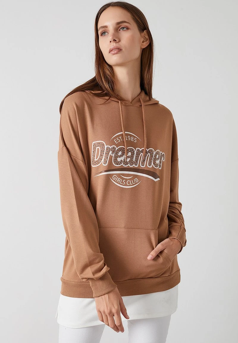 LELA Jersey Con Capucha - Light Brown , Mujer 1 LELA Jersey Con Capucha - Light Brown , Mujer