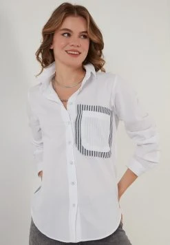 LELA REGULAR FIT - Camisa - White, Mujer