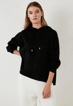 LELA HOODED OVERSIZED - Jersey De Punto - Black, Mujer -LELA Ventas 2024 7ff28f7376fc447ea9b82f3772cfe6ac
