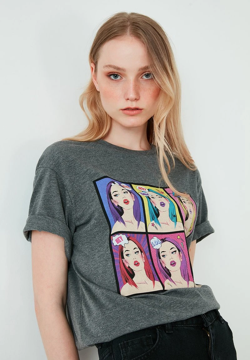 Camiseta estampada - anthracite melange LELA Camiseta Estampada - Anthracite Melange , Mujer -LELA Ventas 2024 818f5a3f4bfb47739c3811e9a0ae6a43