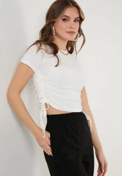 LELA SLEEVE BLOUSE - Camiseta Estampada - Ecru , Mujer