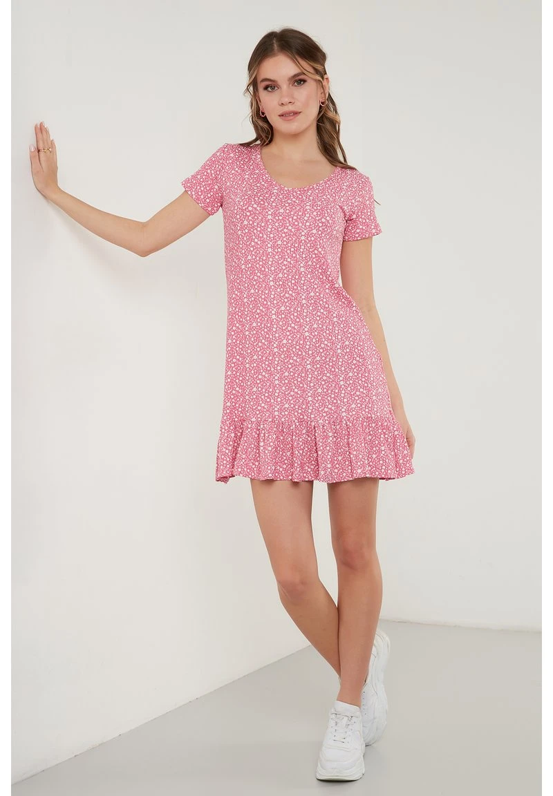 LELA Vestido Informal - Fuchsia , Mujer 3 LELA Vestido Informal - Fuchsia , Mujer - Imagen 3