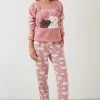 LELA PLUSH SET WITH HAIRBAND - Pijama - Powder Pink , Mujer