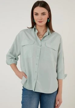 LELA Camisa - Grass Green, Mujer