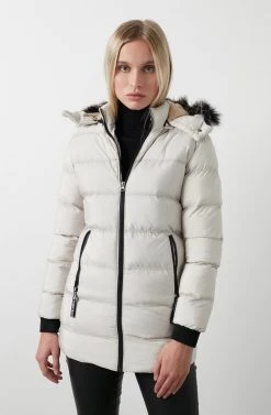 LELA Abrigo De Invierno - Cream Color , Mujer