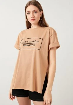 LELA OVERSIZED - Camiseta Estampada - Snuff Coloured , Mujer