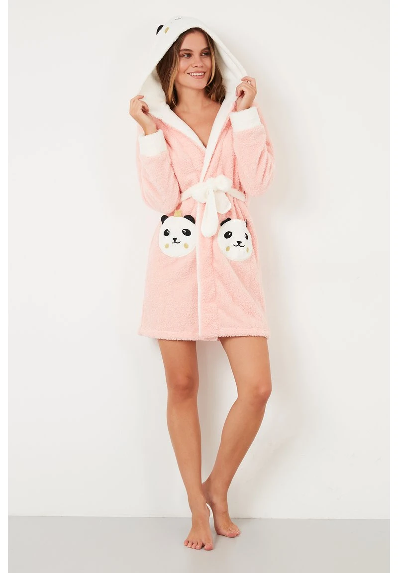 LELA - Albornoz - Salmon, Mujer 4 LELA - Albornoz - Salmon, Mujer - Imagen 4