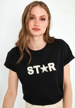 LELA Camiseta Estampada - Black , Mujer -LELA Ventas 2024 987b10faf81f4aacbde69e7cdf4c051a