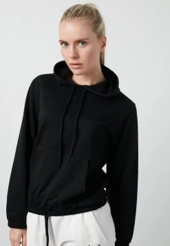 LELA Jersey Con Capucha - Black, Mujer