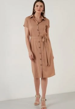 LELA REGULAR FIT DRESS 6235243 - Vestido Camisero - Mink Color, Mujer