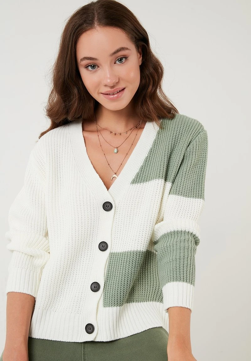 Chaqueta de punto - green, white LELA Chaqueta De Punto - Green, White , Mujer -LELA Ventas 2024 9d928a0605284ba9bfc623ffc11d6576