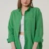 LELA Camisa - Pistachio Green , Mujer