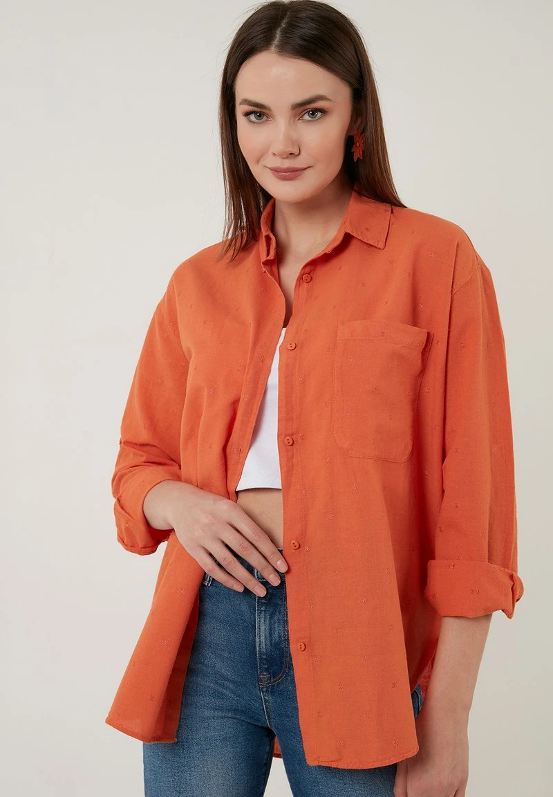 LELA Camisa - Orange Color, Mujer 1 LELA Camisa - Orange Color, Mujer