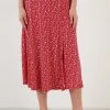 LELA - Falda Acampanada - Red , Mujer