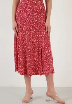 LELA - Falda Acampanada - Red , Mujer