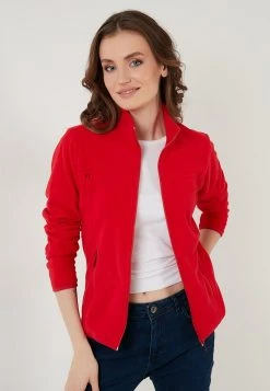 LELA HIGH COLLAR ZIPPER - Forro Polar - Red , Mujer -LELA Ventas 2024 aa78294b61b8487caaaccdeb85dce77d