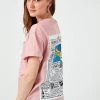 LELA Camiseta Estampada - Dusty Rose Color , Mujer