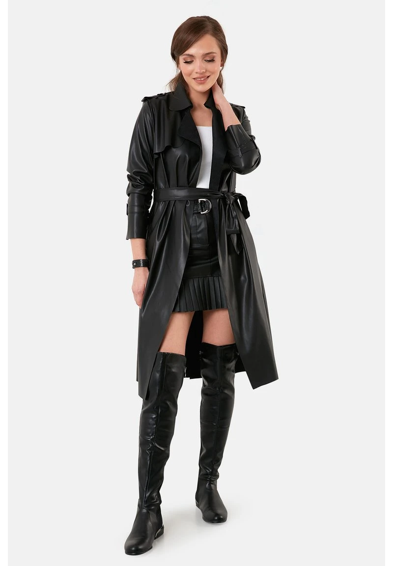 LELA Gabardina - Black , Mujer 1 LELA Gabardina - Black , Mujer