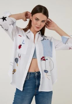 LELA REGULAR FIT - Camisa - White , Mujer 3 LELA REGULAR FIT - Camisa - White , Mujer -LELA Ventas 2024 acb5e95f13d94619a95de431bc8c7363