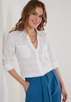 LELA Camisa - White, Mujer -LELA Ventas 2024 b1ce96b3bff841939830bf6567f7cc2b