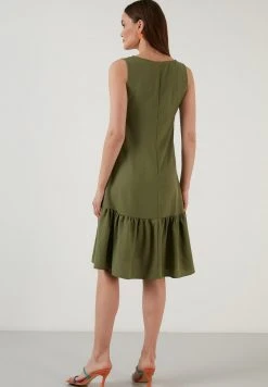 LELA REGULAR FIT MIDI - Vestido Informal - Khaki , Mujer -LELA Ventas 2024 b26fbcb861ef4cc7989c52413e93e4a2