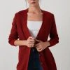 LELA Chaqueta De Punto - Brick Red , Mujer