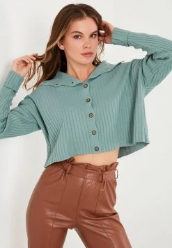 LELA HIGH COLLAR - Chaqueta De Punto - Sea Green, Mujer 3 LELA HIGH COLLAR - Chaqueta De Punto - Sea Green, Mujer -LELA Ventas 2024 b524b20fb8f74bb883ae21d7d188450e