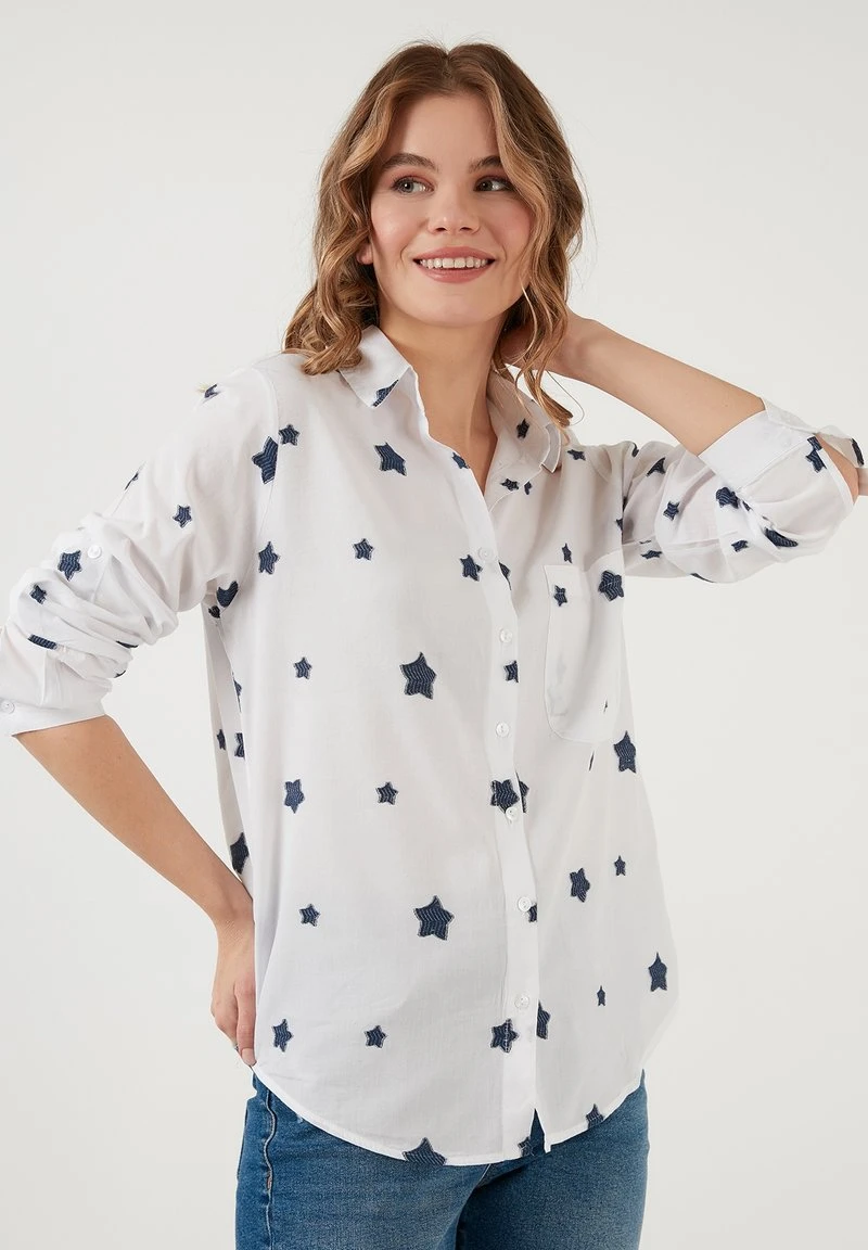 LELA REGULAR FIT - Camisa - White , Mujer 1 LELA REGULAR FIT - Camisa - White , Mujer