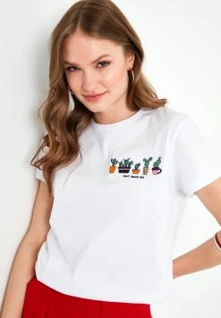 LELA Camiseta Estampada - White , Mujer