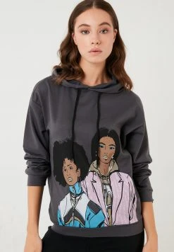 LELA Jersey Con Capucha - Smoked Color, Mujer