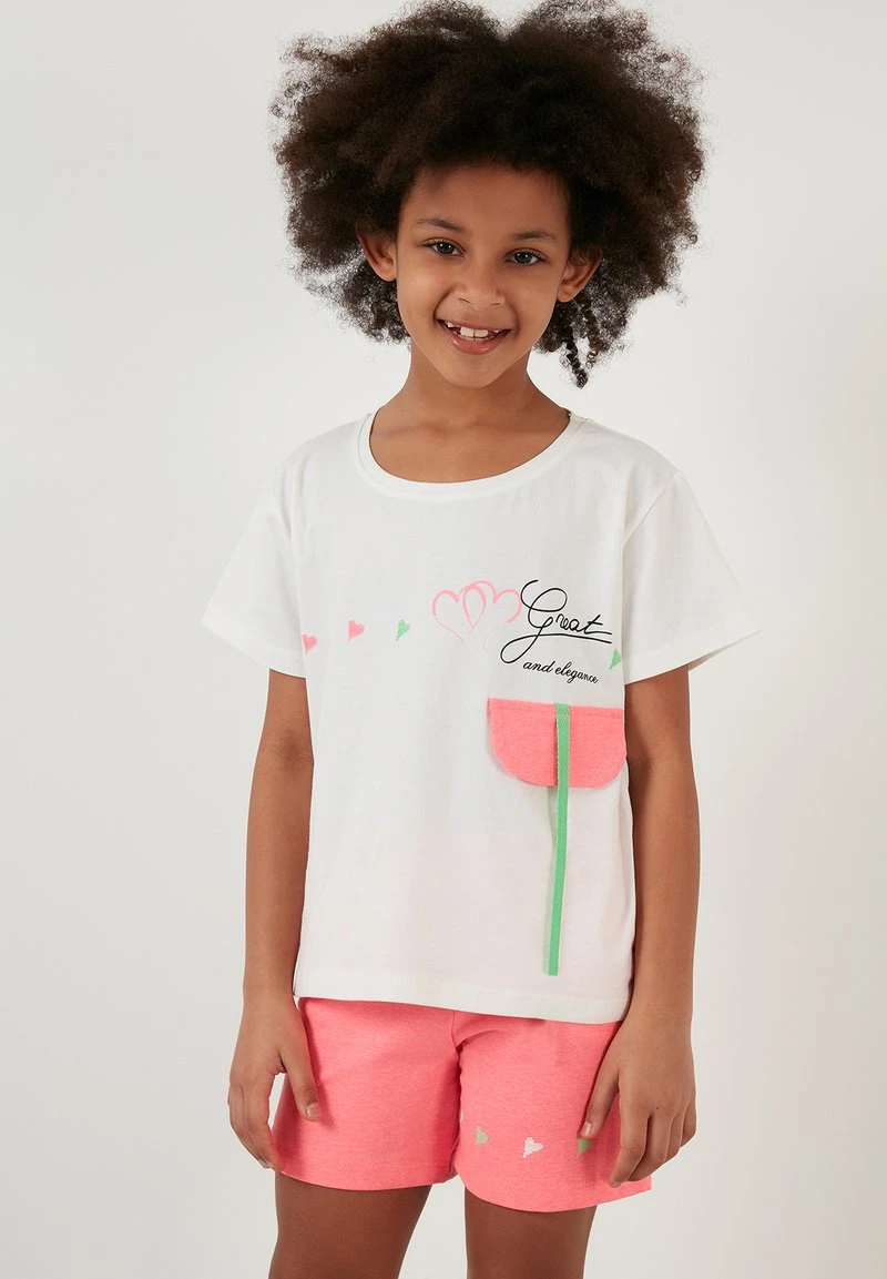 LELA REGULAR FIT - Shorts - White/pink , Niños 2 LELA REGULAR FIT - Shorts - White/pink , Niños - Imagen 2