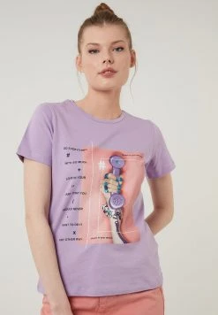 LELA Camiseta Estampada - Lilac, Mujer
