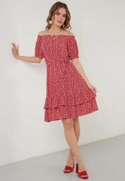 LELA Vestido Informal - Red, Mujer -LELA Ventas 2024 bfa9d476ad9149488137e684fc5e1f01